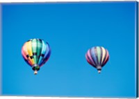 Framed Two Hot Air Balloons Side by Side
