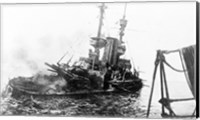 Framed HMS Irresistible Abandoned March 18,1915