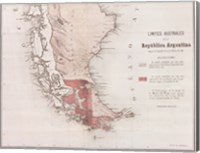 Framed Map of Argentina