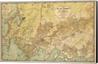 Framed Mapa da Cidade do Rio de Janeiro - 1929