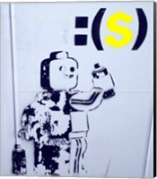 Framed Leggo Man Graffiti - Israel