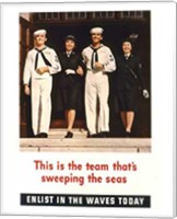 Framed Team Sweeping the Seas