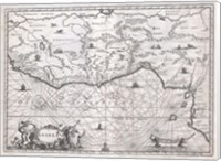 Framed 1670 Ogilby Map of West Africa