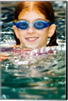 Framed Close-up of a girl in a swimming pool