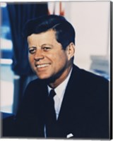 Framed John F. Kennedy, White House Color Photo Portrait