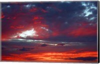 Framed Kihei Red Sunset