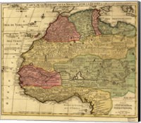 Framed Map of Africa 1742