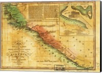 Framed Map of West Coast of Africa 1830