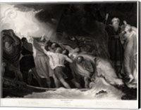 Framed George Romney - William Shakespeare - The Tempest Act I, Scene 1