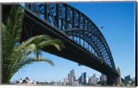 Framed Low angle view of a bridge, Sydney Harbor Bridge, Sydney, New South Wales, Australia