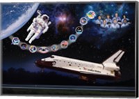Framed Space Shuttle Challenger Tribute Poster