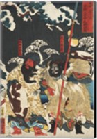 Framed Samurai Triptych (Right)