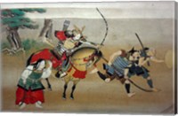 Framed Illustrated Story of Night Attack on Yoshitsune's Residence At Horikawa, 16th Century