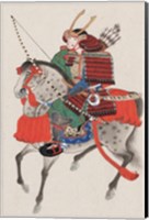 Framed Samurai on horseback