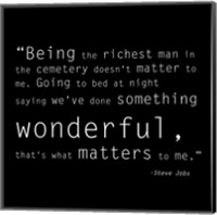 Framed Richest Man Quote