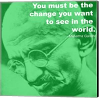 Framed Gandhi - Change Quote