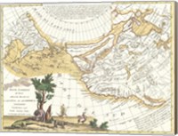 Framed 1776 Zatta Map of California and the Western Parts of North America