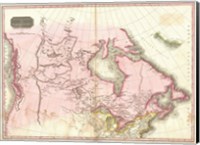 Framed 1818 Pinkerton Map of British North America