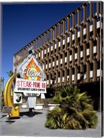 Framed Flame Restaurant sign Freemont street Las Vegas