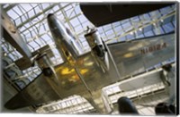 Framed Low angle view of an aircraft displayed in a museum, National Air and Space Museum, Washington DC, USA