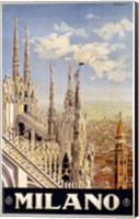 Framed Milano Travel Poster