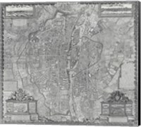 Framed 1652 Plan de Gomboust