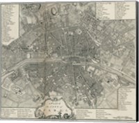 Framed Plan Paris Stockdale