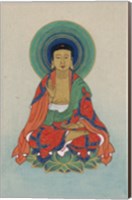 Framed Buddha Sitting on a Lotus