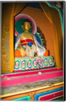 Framed Statue of Buddha in a temple, Paugha, Annapurna Range, Nepal
