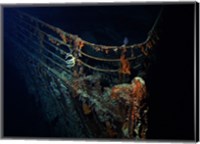 Framed Titanic Wreckage Underwater