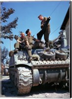 Framed Crew of a Sherman Tank