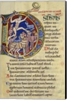 Framed Psalm 136, Initial D In Albani Psalter