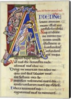 Framed Psalm 24, Initial A. In Albani Psalter