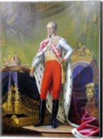 Framed Emperor Franz, a Portrait of King of Hungary