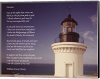 Framed Invictus Poem (lighthouse)