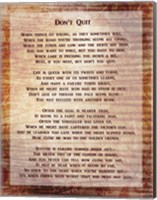 Framed Don't Quit Poem