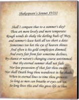 Framed Shakespeare's Sonnet 18