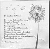 Framed Hamlin Garland - Do You Fear the Wind