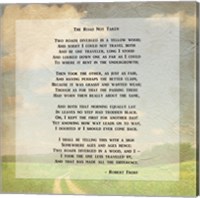 Framed Robert Frost Road Less Traveled Poem