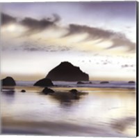 Framed Twilight On The Coastline