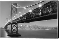 Framed Bay Bridge At Night
