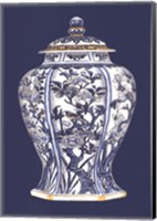 Framed Blue & White Porcelain Vase I