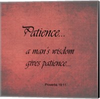 Framed Patience Proverbs 19:11