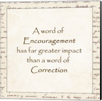 Framed word of Encouragement - square
