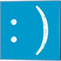 Framed Blue Smiley