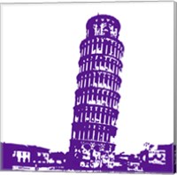Framed Pisa in Purple