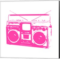 Framed Pink Boom Box