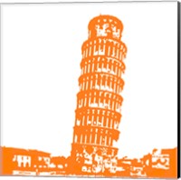 Framed Pisa in Orange