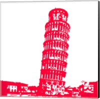 Framed Pisa in Red