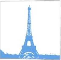 Framed Blue Eiffel Tower